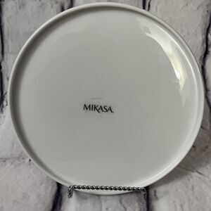 1 Mikasa Sloane Solid White Bone China 9" Salad/Dessert Plates Modern Style NEW